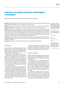 Influencia en la epilepsia de factores meteorológicos y cronológicos