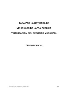 Tasa por la Retirada de Vehículos de la Vía Pública 2012-2013