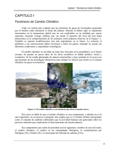 CAPITULO I Fenómeno de Cambio Climático
