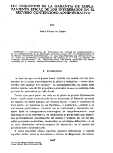 Prieto de Pedro, J. Los requisitos de la garantía de emplazamiento