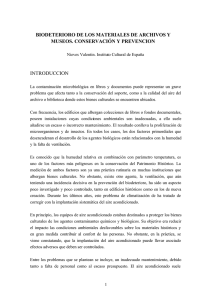 BIODETERIORO DE LOS MATERIALES DE ARCHIVOS Y MUSEOS 2