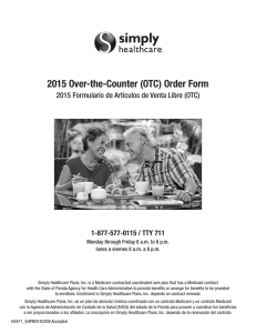 2015 Over-the-Counter (OTC) Order Form