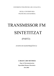 transmissor fm sintetitzat - Universitat Politècnica de Catalunya