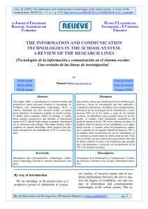 THE INFORMATION AND COMMUNICATION TECHNOLOGIES IN