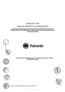 Contrato de Concesion de la Autopista del Sol Tramo Trujillo