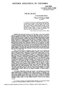 Historia Geológica de Colombia, por Hans Bürgl, prólogo de Luis