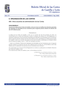 VIII Legislatura - Cortes de Castilla y León