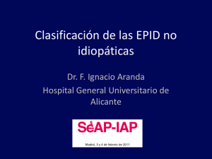 Clasificación patológica de las EPID no idiopáticas