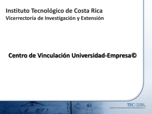 Instituto Tecnológico de Costa Rica Centro de Vinculación
