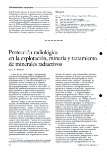 Protección radiológica en la explotación, minería y tratamiento de