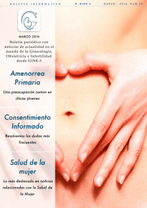 Amenorrea Primaria Salud de la mujer Consentimiento Informado