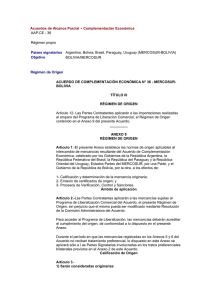 Acuerdos de Alcance Parcial - Complementación Económica AAP.CE