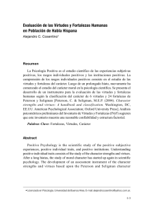 Evaluación de las Virtudes y Fortalezas