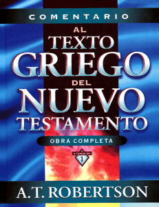 Comentario el Texto Griego del Nuevo Testamento