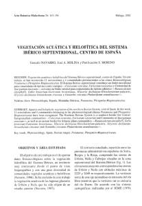 Vegetación acuática y helofítica del Sistema Ibérico septentrional