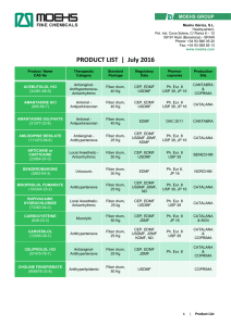 PRODUCT LIST | July 2016