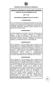 providencia n° 249-2015 certificados de salud