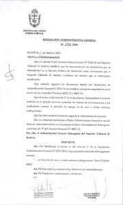 RAG 2316 Modifica RAG 2276 - Poder Judicial de la Provincia del