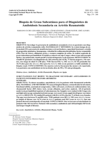 Biopsia de Grasa Subcutánea para el Diagnóstico de Amiloidosis