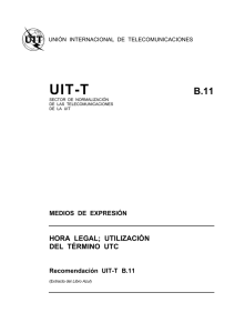 UIT-T Rec. B.11 (11/88) Hora legal
