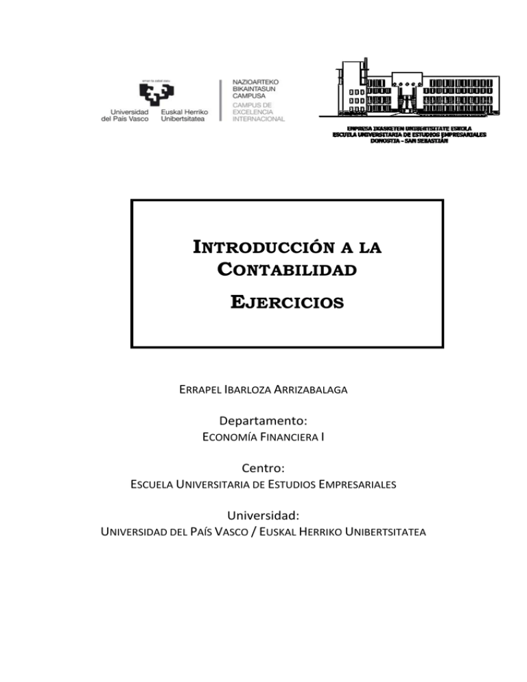 introducción a la contabilidad ejercicios