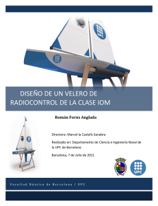 DISEÑO DE UN VELERO DE RADIOCONTROL DE LA CLASE IOM