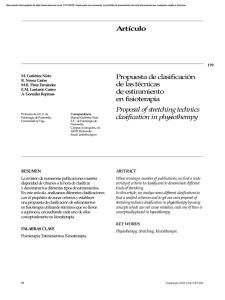 Artículo Propuesta de clasificación de las técnicas de estiramiento