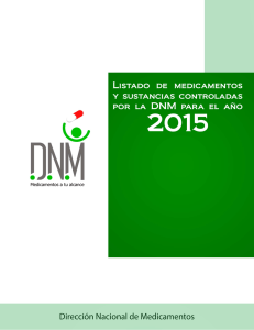 Listado de Medicamentos y Sustancias controladas por la DNM