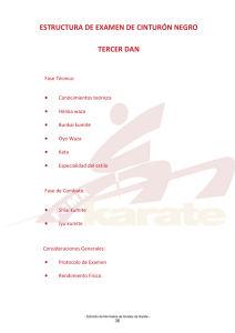 Normativa examen de Karate-Do 3º Dan .