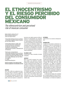 el etnocentrismo y el riesgo percibido del consumidor mexicano