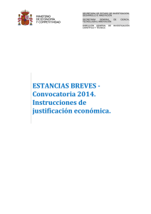Instrucciones de justificación económica Estancias Breves 2014