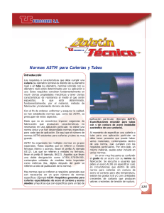 Normas ASTM para Cañerias y Tubos
