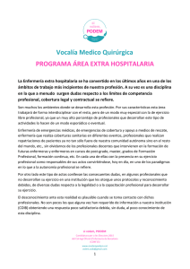 Vocalía Medico Quirúrgica PROGRAMA ÁREA