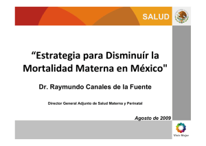 Estrategia para disminuir la mortalidad materna en México