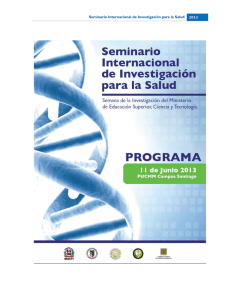 Seminario Internacional de Investigación para la Salud 2013