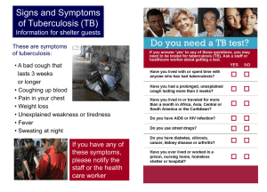 Signs and Symptoms of Tuberculosis (TB)