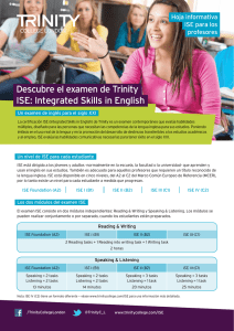 Descubre el examen de Trinity ISE: Integrated Skills in English