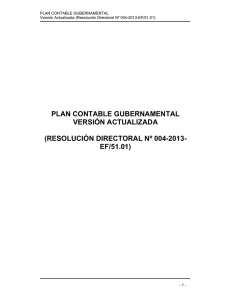Plan Contable Gubernamental versión Actualizada
