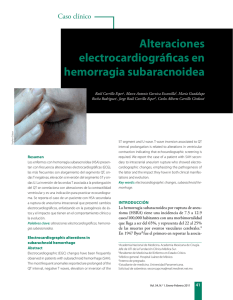 Alteraciones electrocardiográficas en hemorragia subaracnoidea