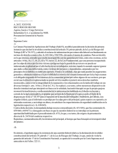 Aquino, Isacio c/ Cargo Servicios Industriales S.A. s/ accidentes ley
