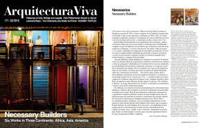 Necessary Builders - Arquitectura Viva