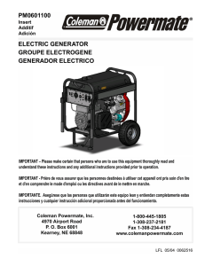 pm0601100 electric generator groupe electrogene