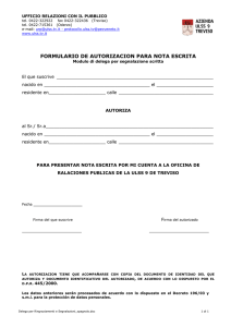 formulario de autorizacion para nota escrita