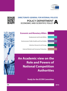 An Academic View on the Role and Powers of National Competition