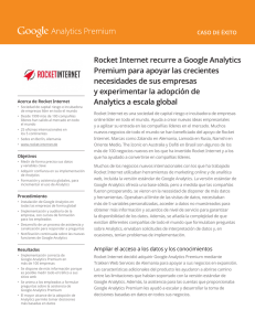 Rocket Internet recurre a Google Analytics Premium para apoyar las