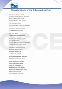 Lista de Participantes al Taller de Contratacin de Obras