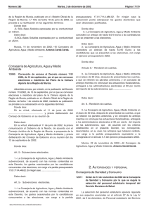 Orden de 12 de noviembre de 2002 de la Consejería de Sanidad