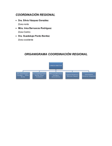 COORDINACIÓN REGIONAL ORGANIGRAMA COORDINACIÓN