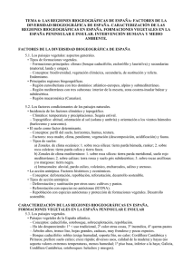 TEMA 6: LAS REGIONES BIOGEOGRÁFICAS DE ESPAÑA