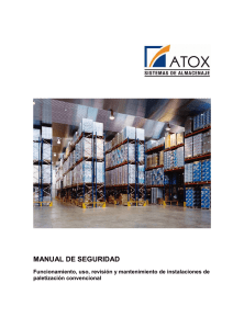 Manual de seguridad - ATOX Sistemas de Almacenaje